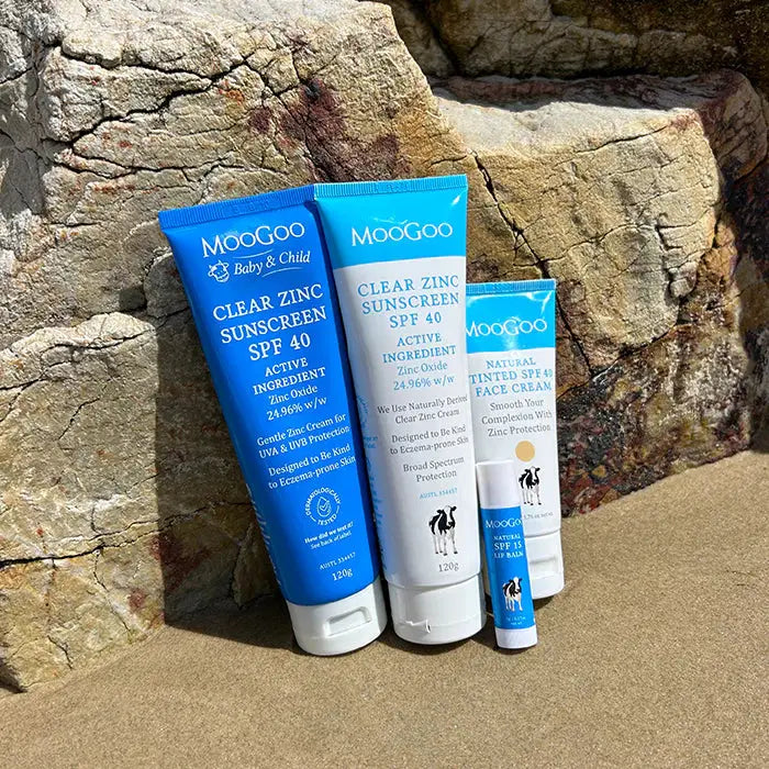 MooGoo Kids Clear Zinc Sunscreen SPF 40 120g, TGA APPROVED!