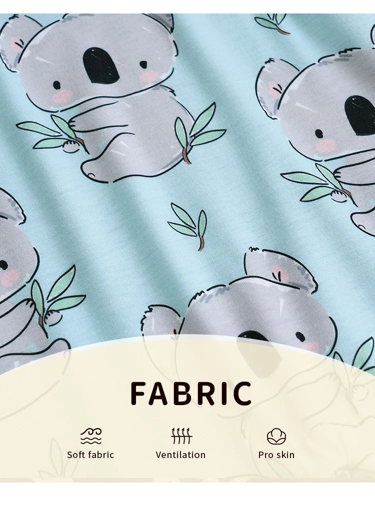 Baby Boy Cotton koala print Jumpsuit Summer Short Sleeve Romper