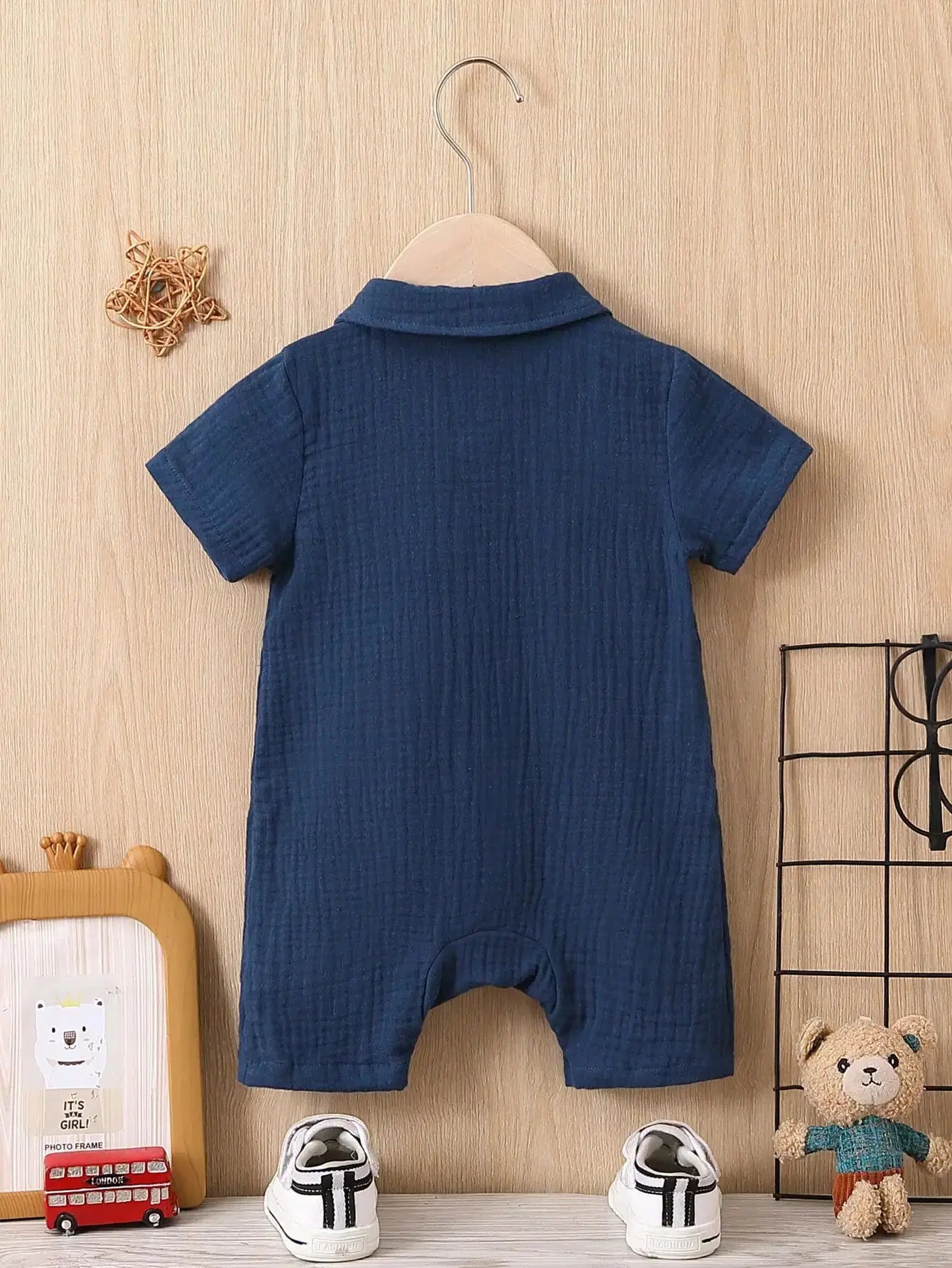 Giggle Bubs, Pure Cotton Fashion Baby Boy Short sleeve Romper