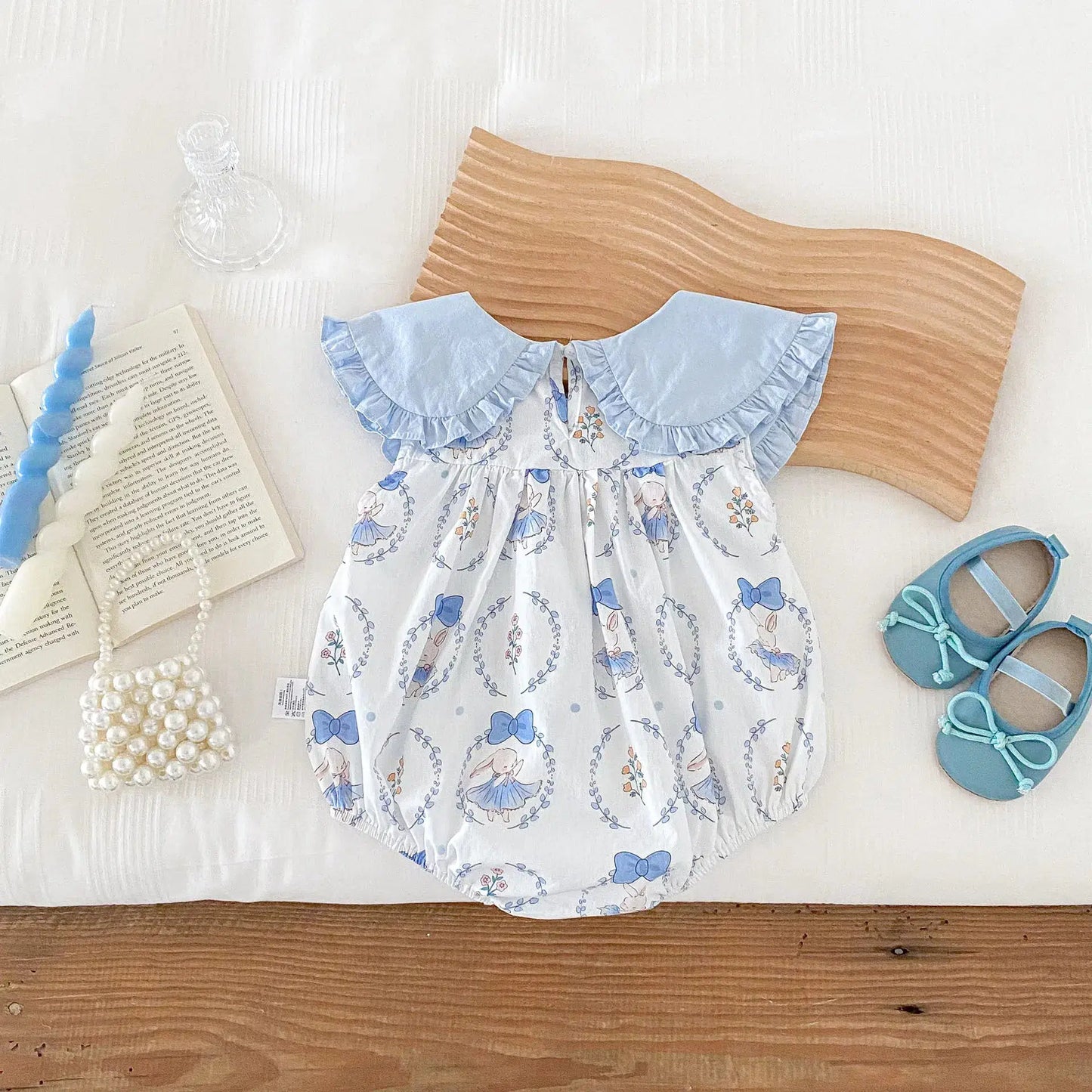 Giggle Bubs, Sweet Baby Girl Cotton Princess Bodysuit