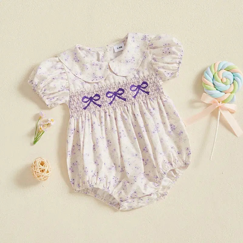 Giggle Bubs,  Baby Girl, Cotton Short Sleeve Rompers