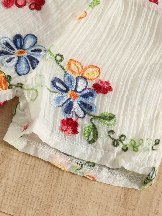 GiggleBubs, Princes Embroidery Short Sleeve Top and Short