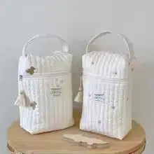 Giggle Bubs, Quilted Diaper Caddy Embroidered  Organiser