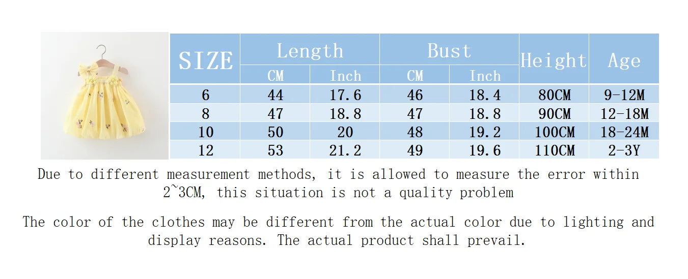 GiggleBubs Camisole Dress Sweet Cute Mesh Embroidered Bow Princess Dress (9_12 M) “almost gone“