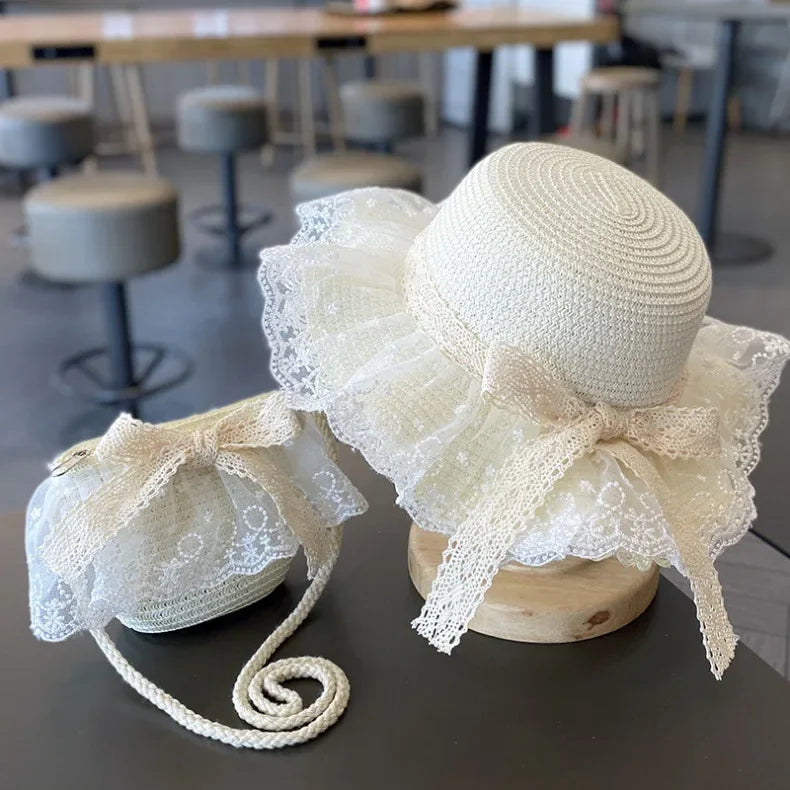 GiggleBubs, Princess style Wide_Brim Summer Hat (48_52cm)