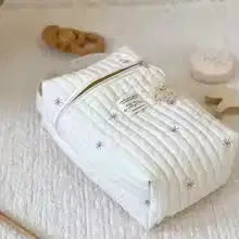 Giggle Bubs, Quilted Diaper Caddy Embroidered  Organiser