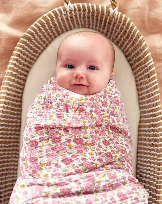 ALIMROSE Muslin Swaddle Rose Garden
