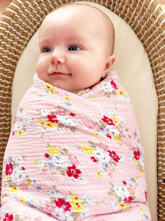 ALIMROSE Muslin Swaddle Vintage Rose