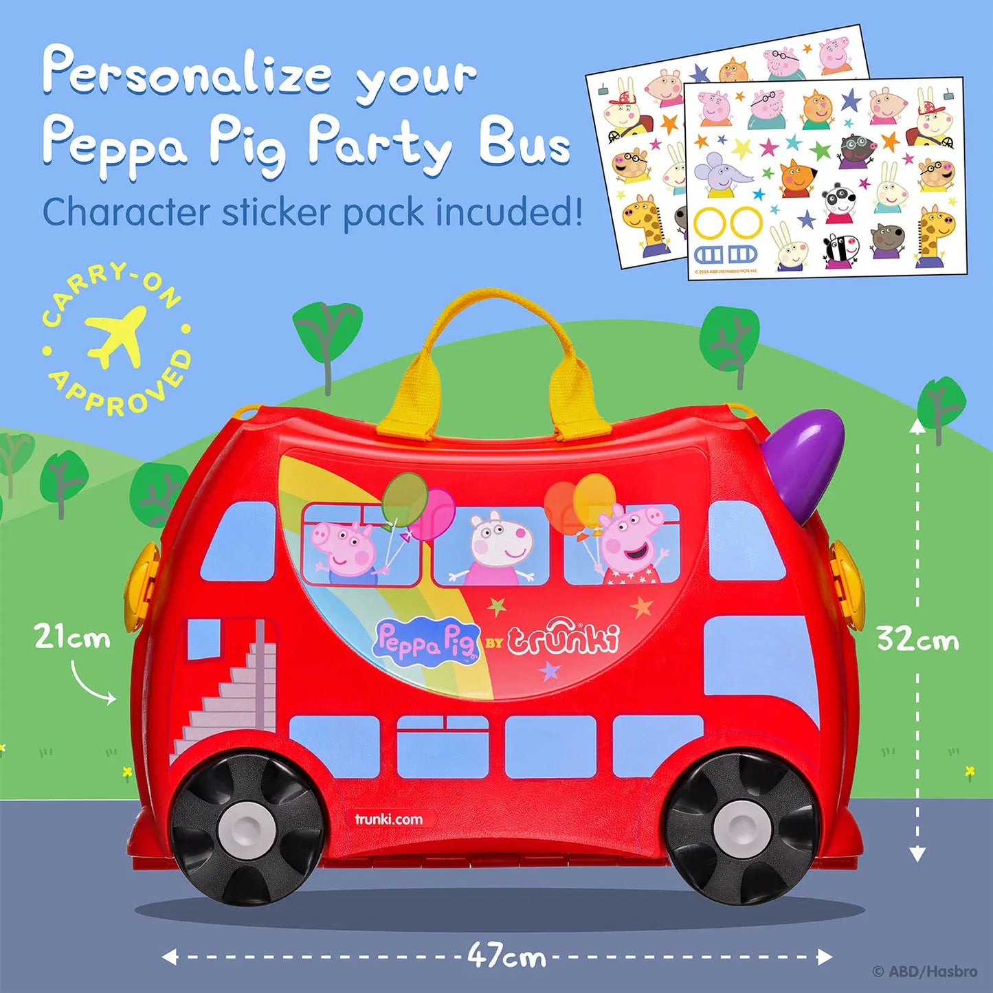 trunki ride on luggage peppa pig