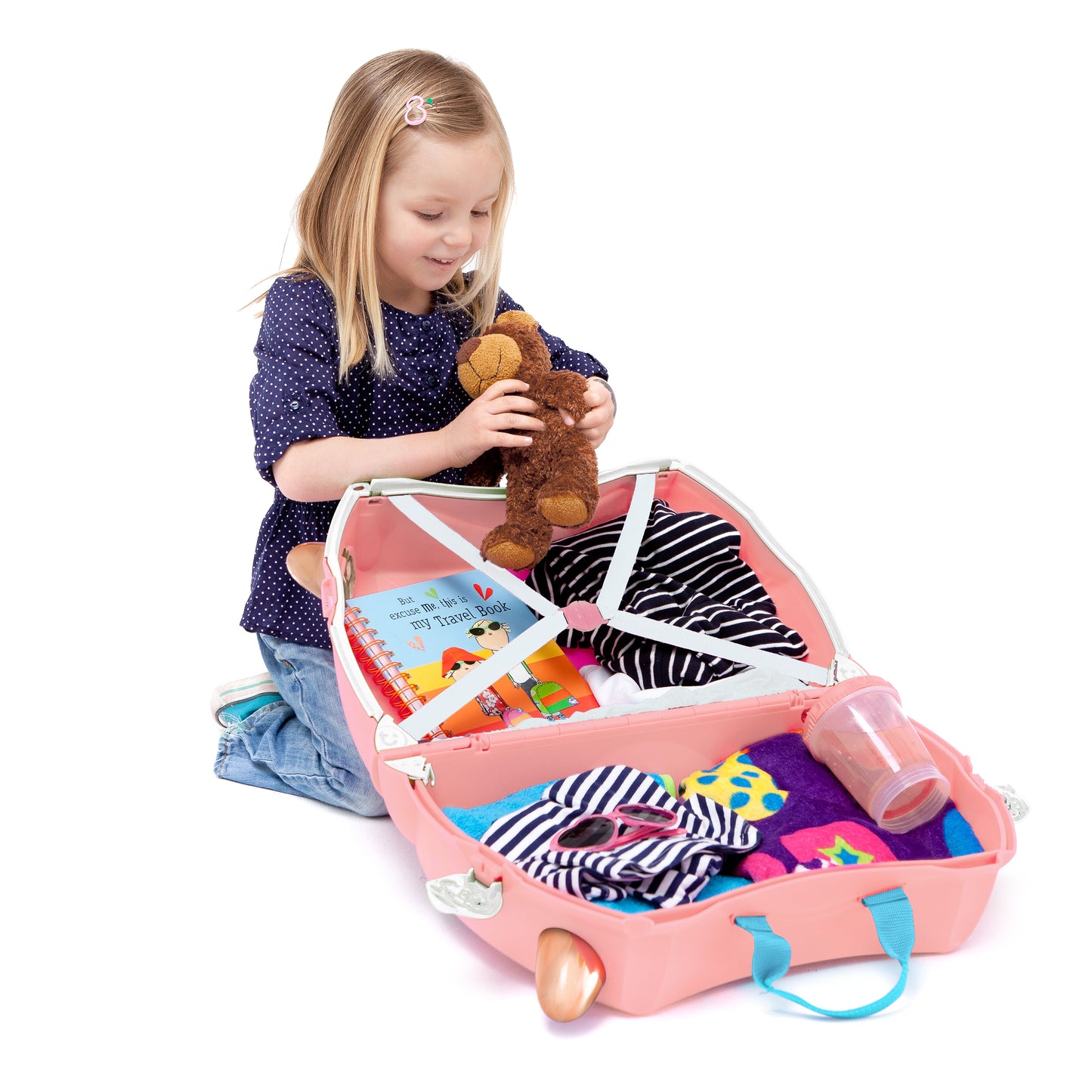TRUNKI RIDE ON LUGGAGE - FLOSSI FLAMINGO