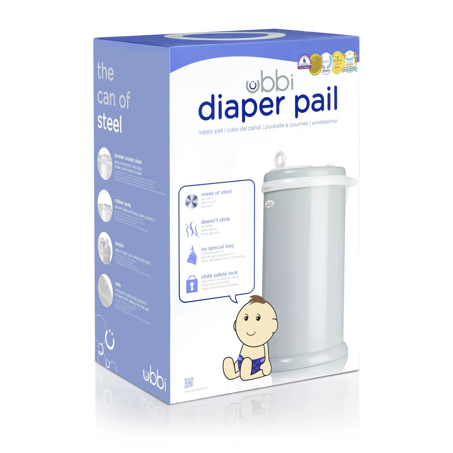 ubbi nappy pail grey