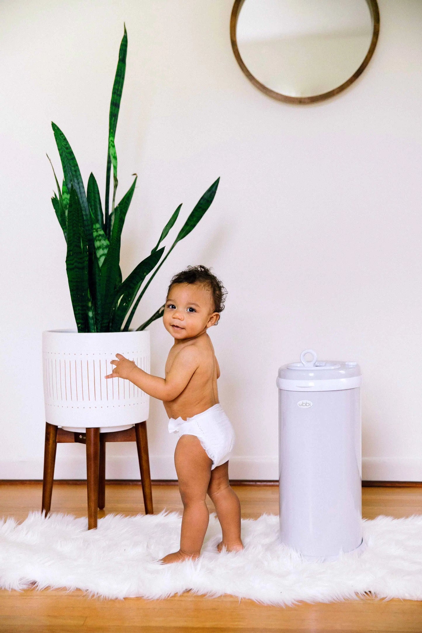 ubbi nappy pail grey