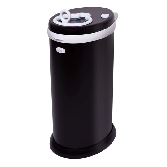Odor Locking Nappy Bin - Ubbi Matte Black - Bubs Universe
