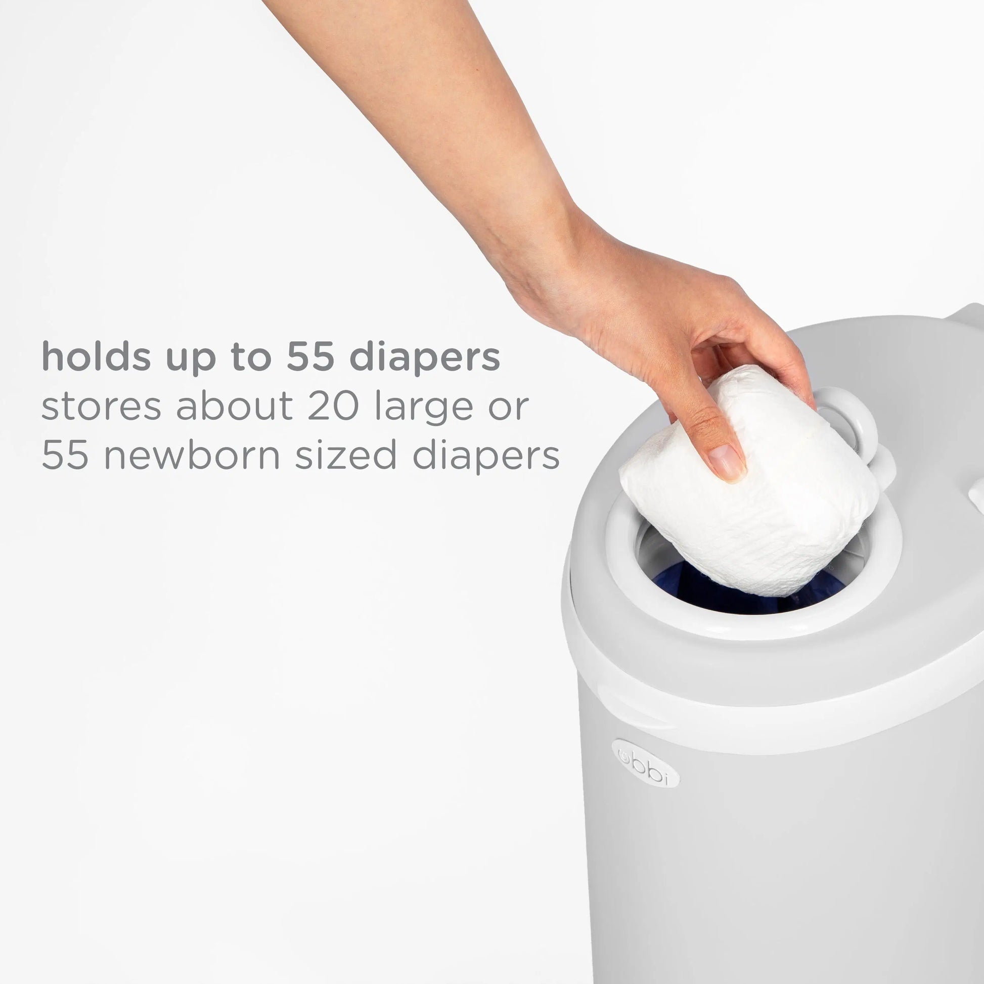 ubbi nappy pail matte grey vendor
