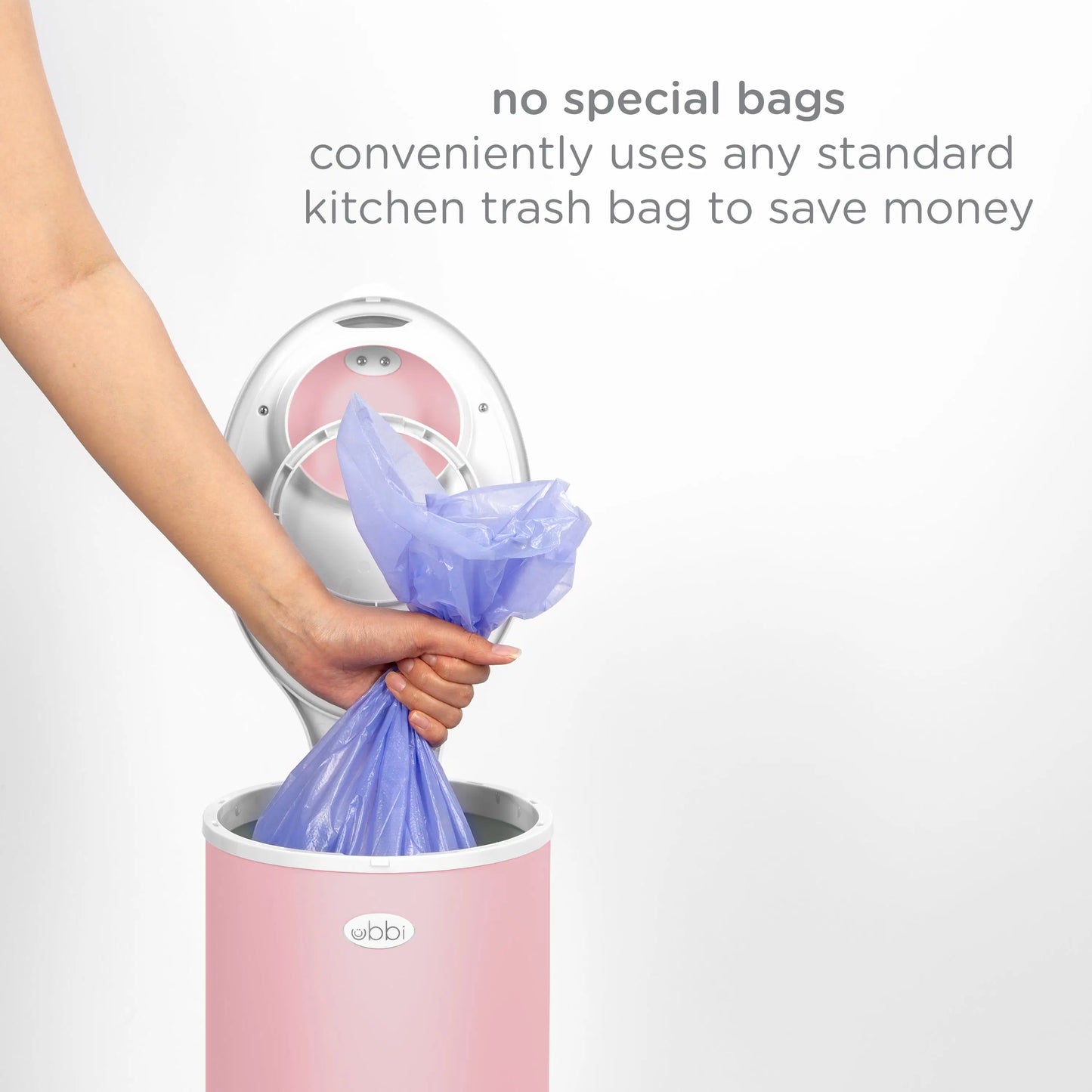 ubbi nappy pail matte fig blossom