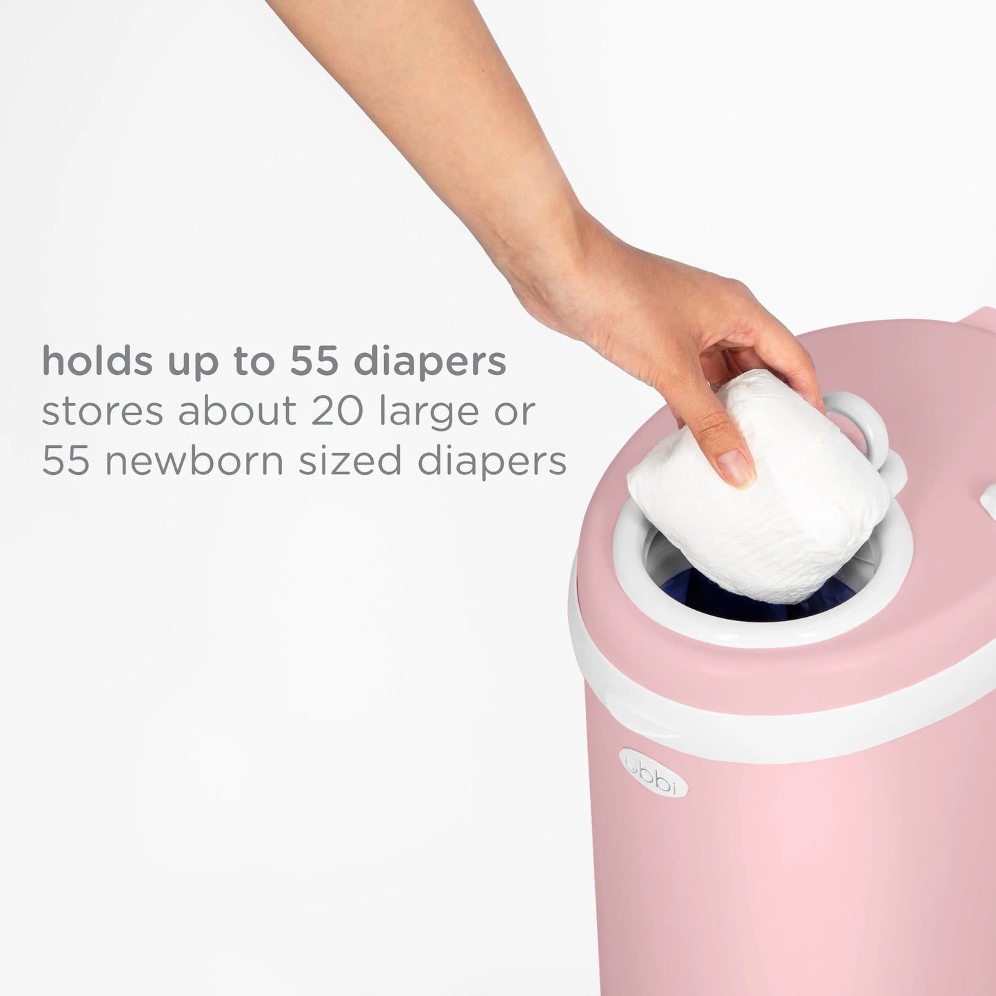 ubbi nappy pail matte fig blossom