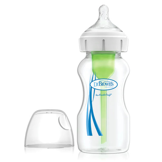 DR BROWN'S OPTIONS+ ANTI COLIC WIDE NECK BOTTLE WITH LEVEL 1 TEAT, 270ML, 1 Pack