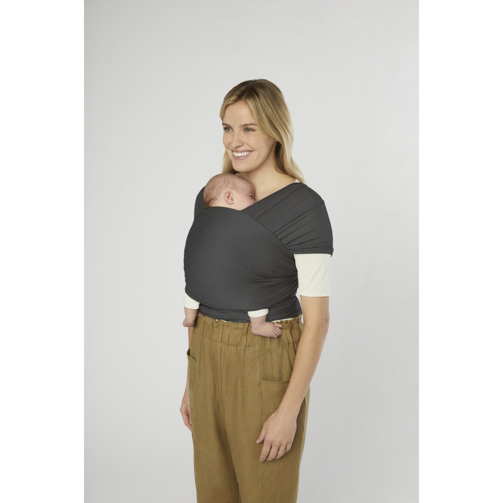 ERGOBABY AURA SUSTAINABLY SOURCED KNIT BABY WRAP - SOFT BLACK