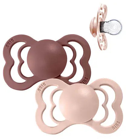 BIBS Supreme, Silicone S2 - Woodchuck/Blush - (2pk)