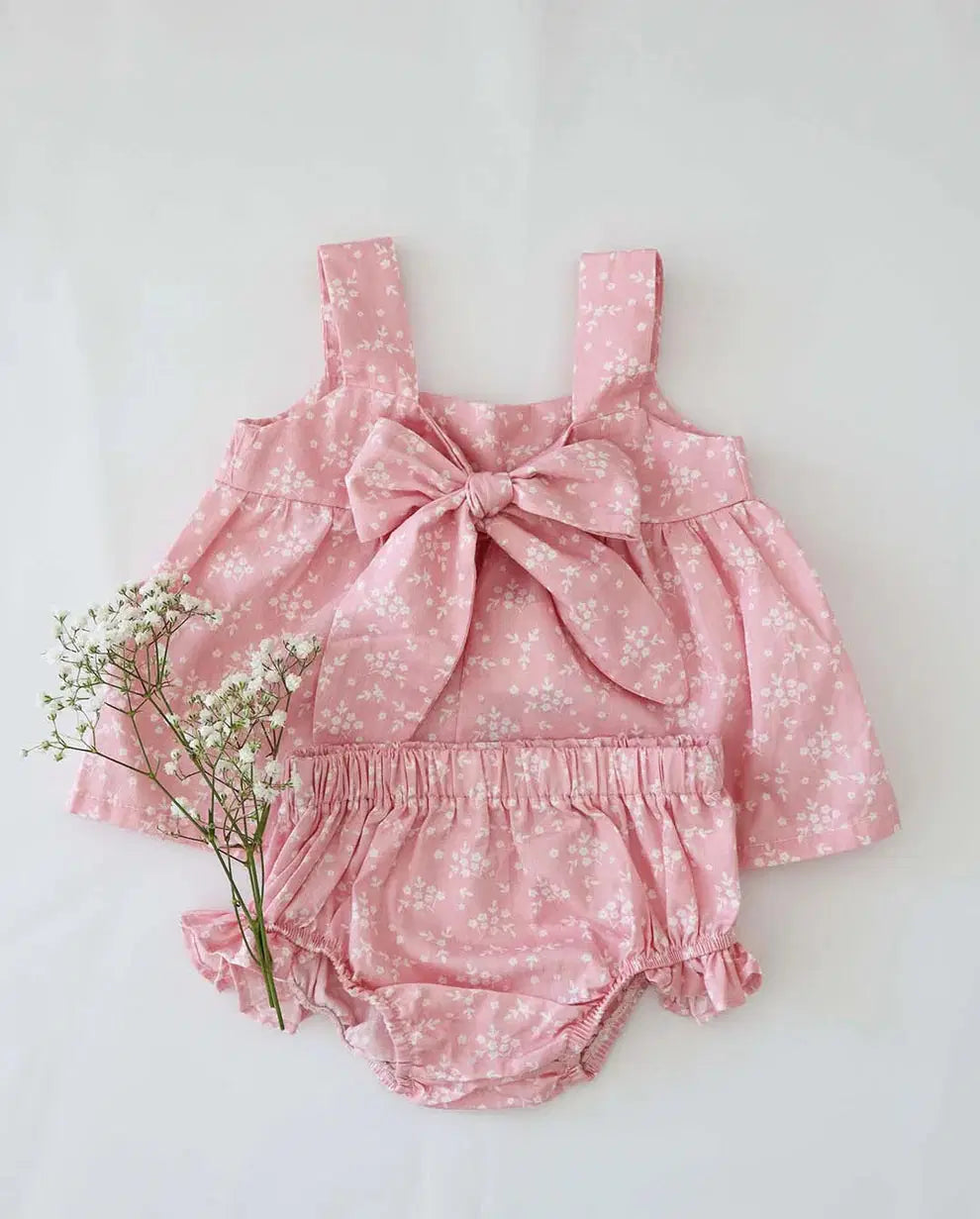 Baby Girl Alice Blossom Pink Top and Bloomer Set