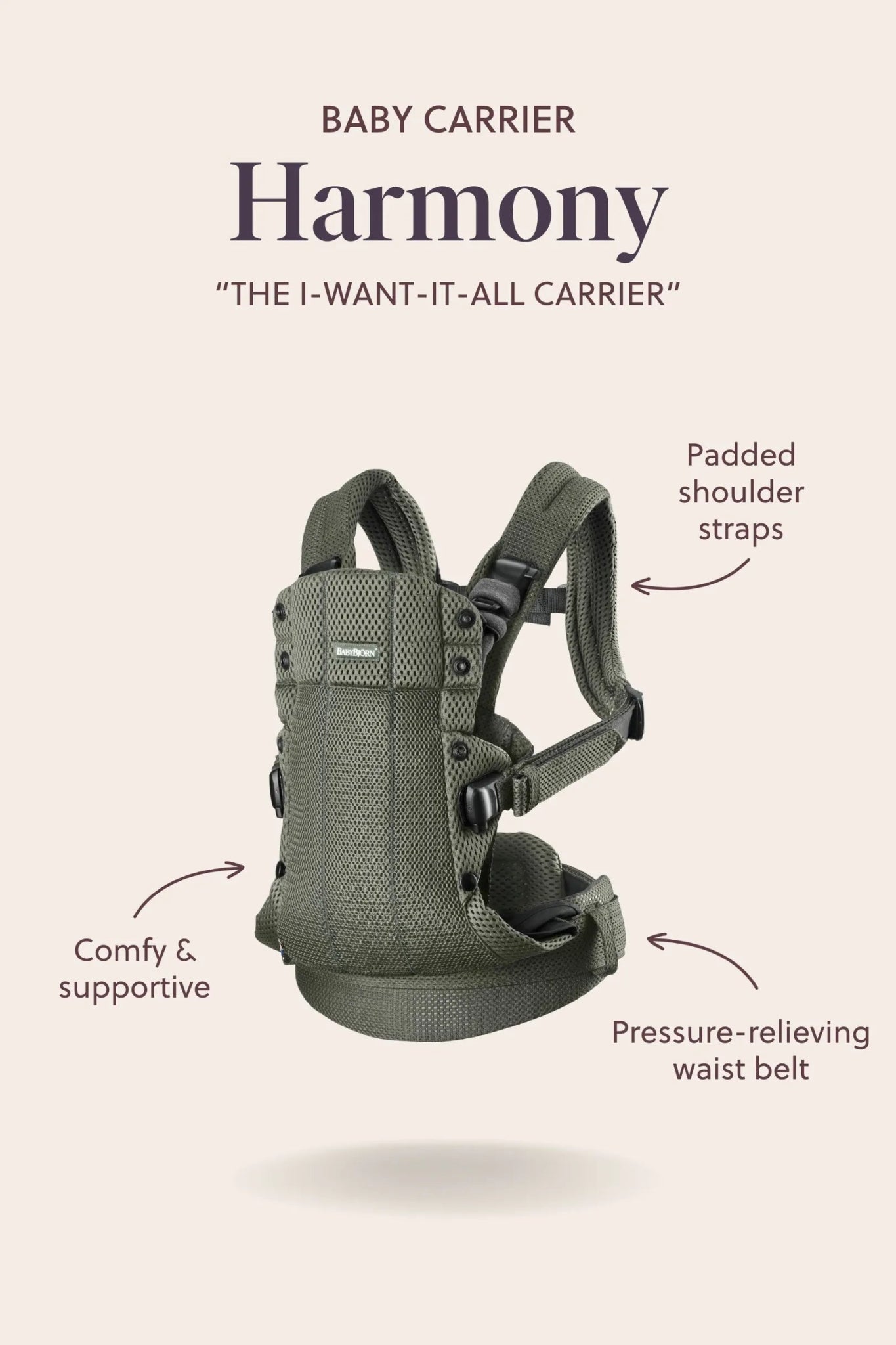 Baby Bjorn Baby Carrier Harmony Silver - Bubs Universe