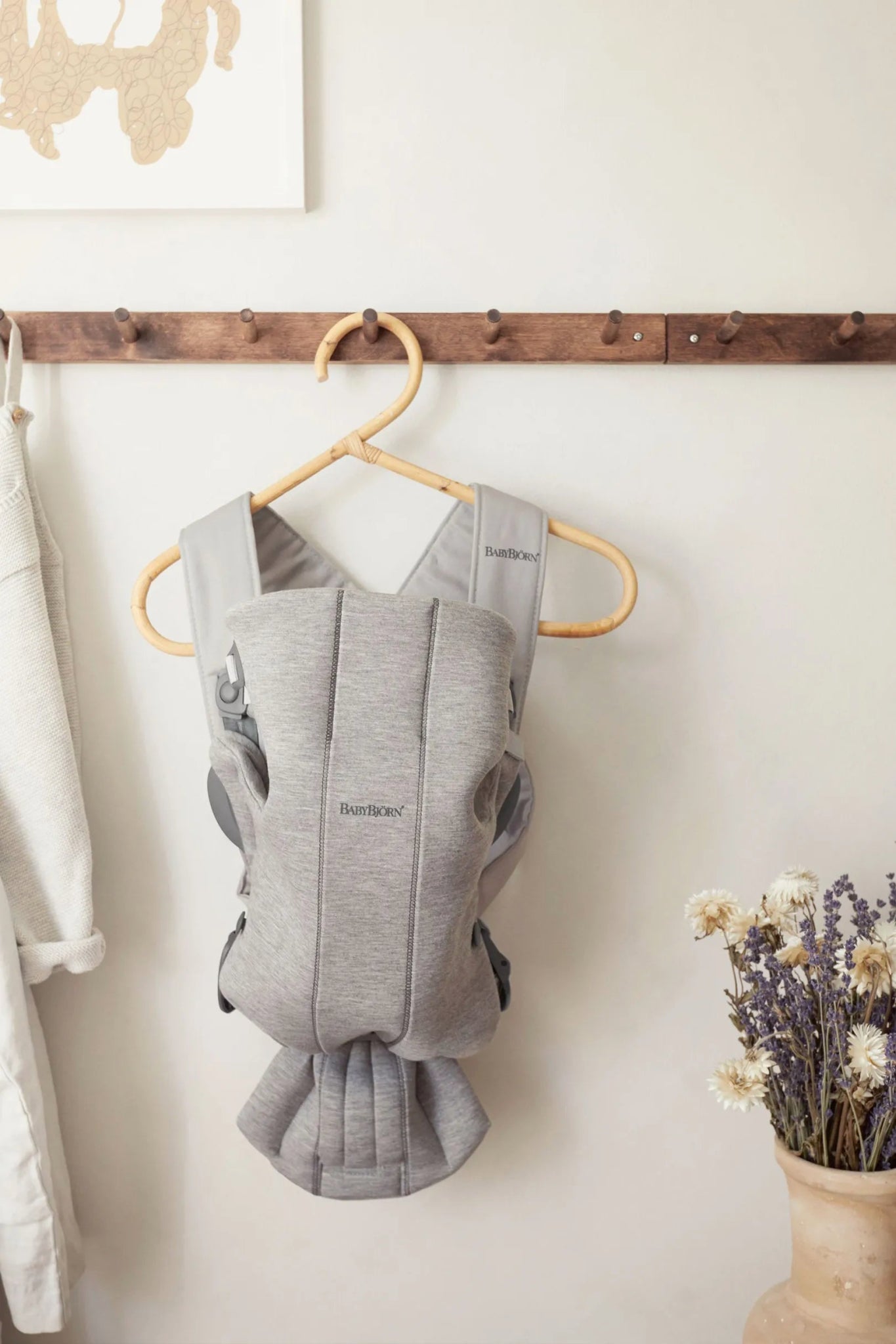 Baby Bjorn Baby Carrier Mini Color: Light Grey Fabric: 3D Jersey - Bubs Universe