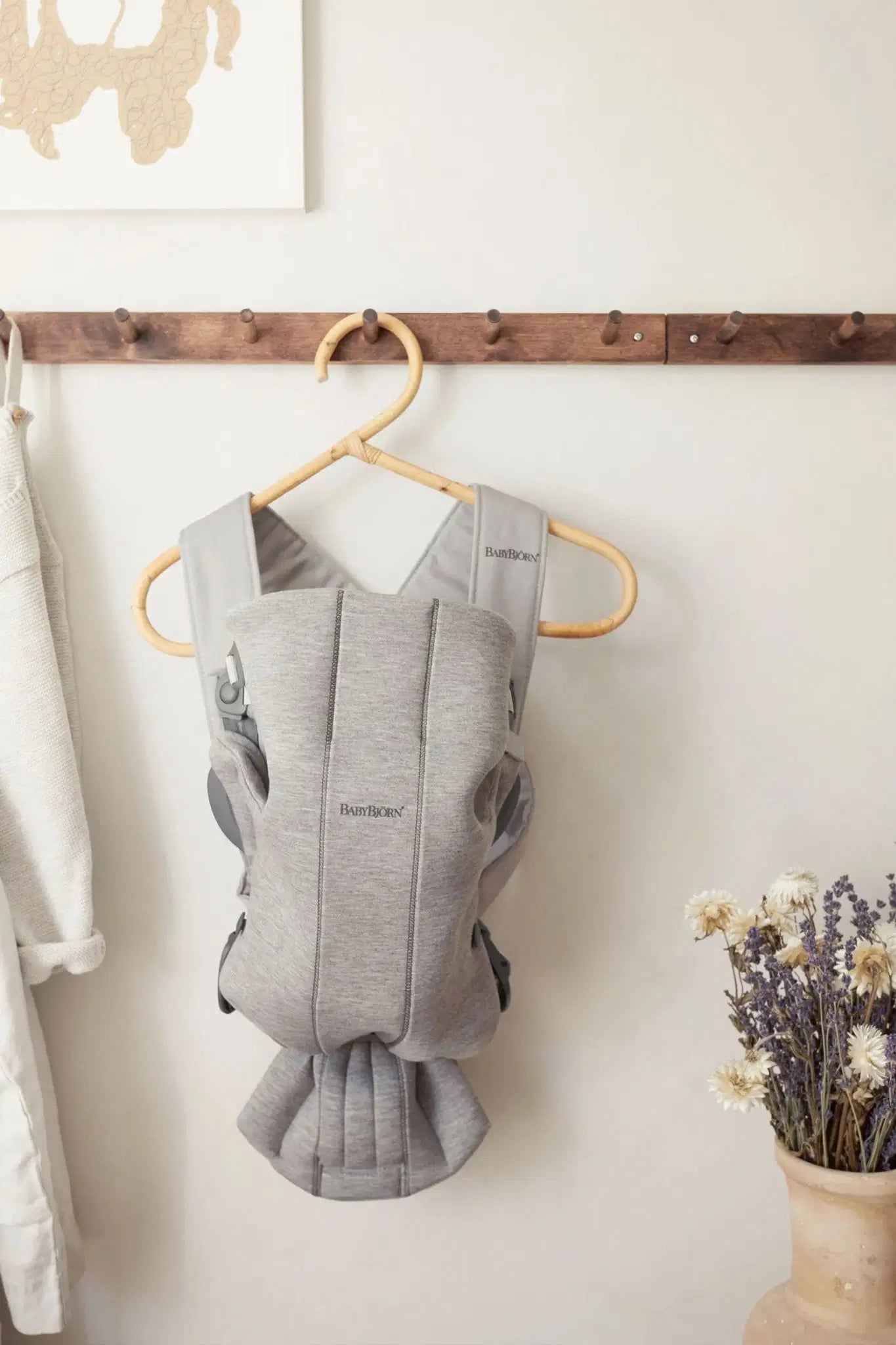 Baby Bjorn Baby Carrier Mini Color: Light Grey Fabric: 3D Jersey - Bubs Universe