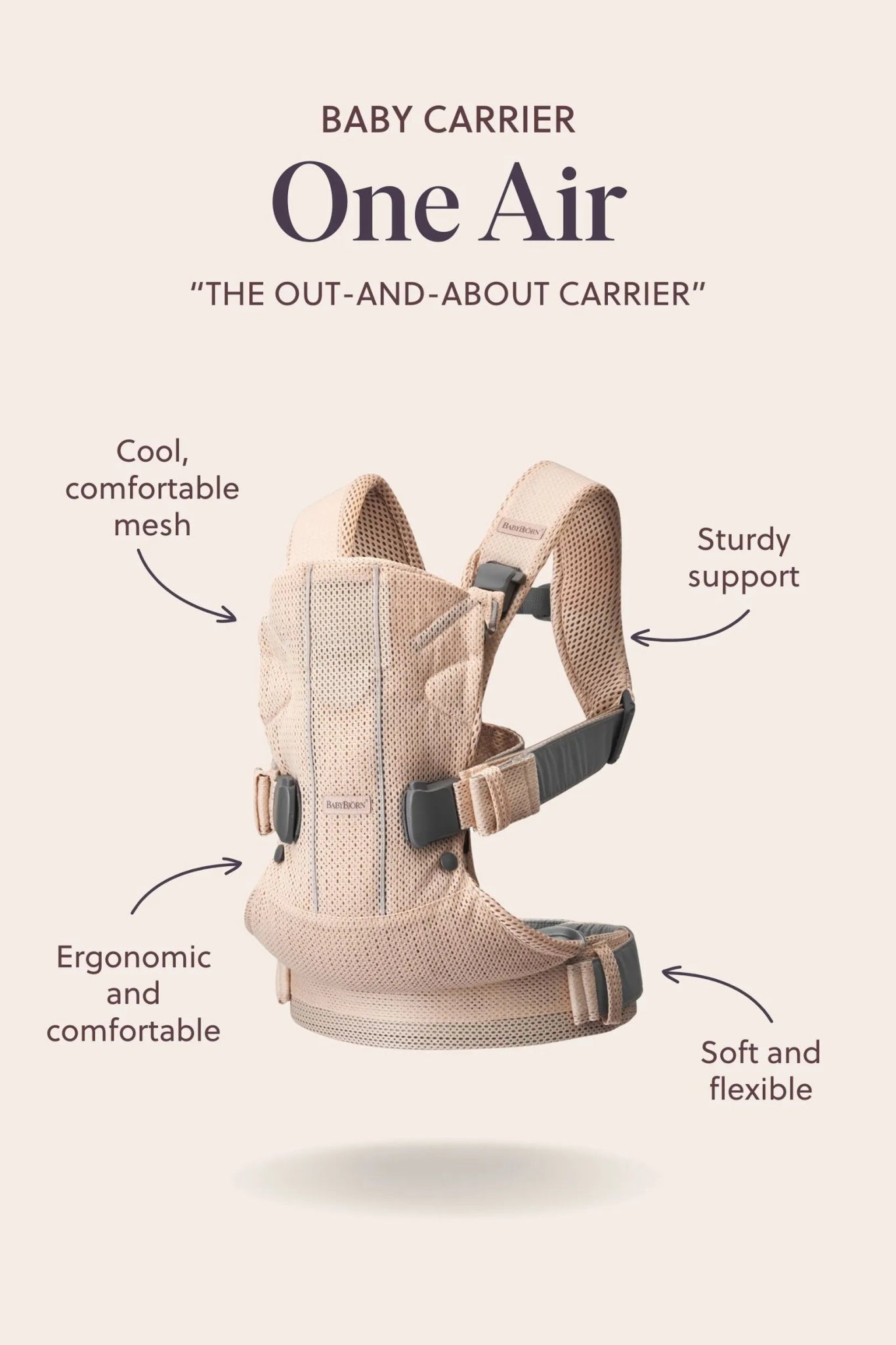 Baby Bjorn Baby Carrier One Air Black - Bubs Universe