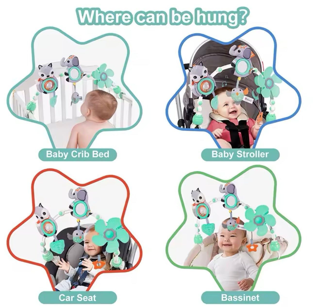 Baby Stroller Arch Toy<Bouncer Toy , Pram Toy and Baby Car seat Toy - Bubs Universe