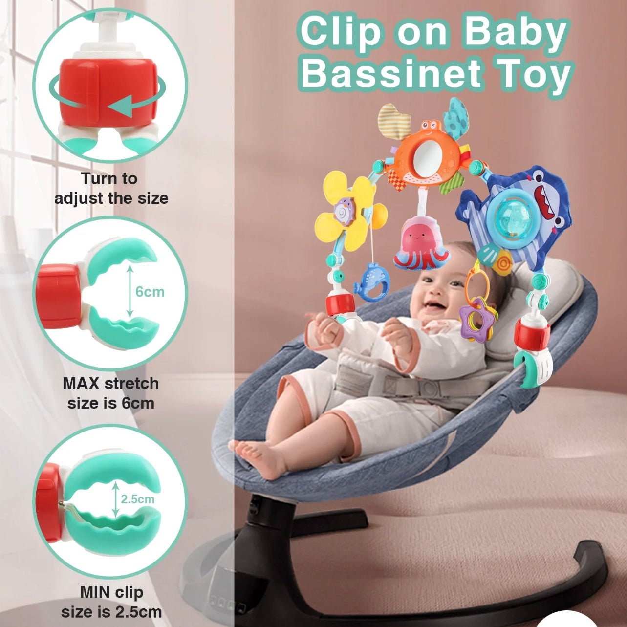 Baby Stroller Arch Toy<Bouncer Toy , Pram Toy and Baby Car seat Toy - Bubs Universe