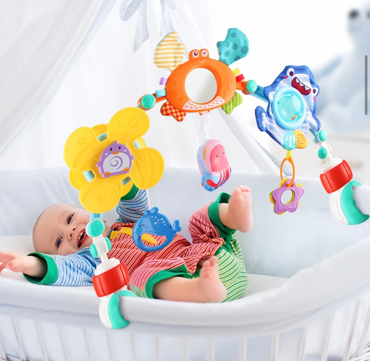 Baby Stroller Arch Toy<Bouncer Toy , Pram Toy and Baby Car seat Toy - Bubs Universe