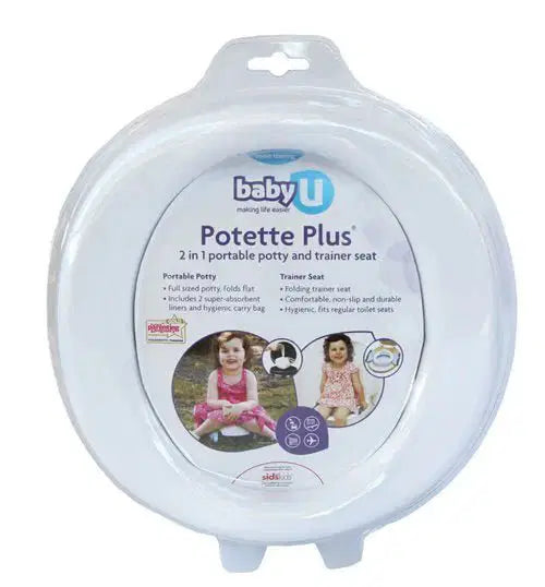 Baby U Potette Plus 2 in 1 – Portable Potty and Toilet Trainer Seat - Bubs Universe