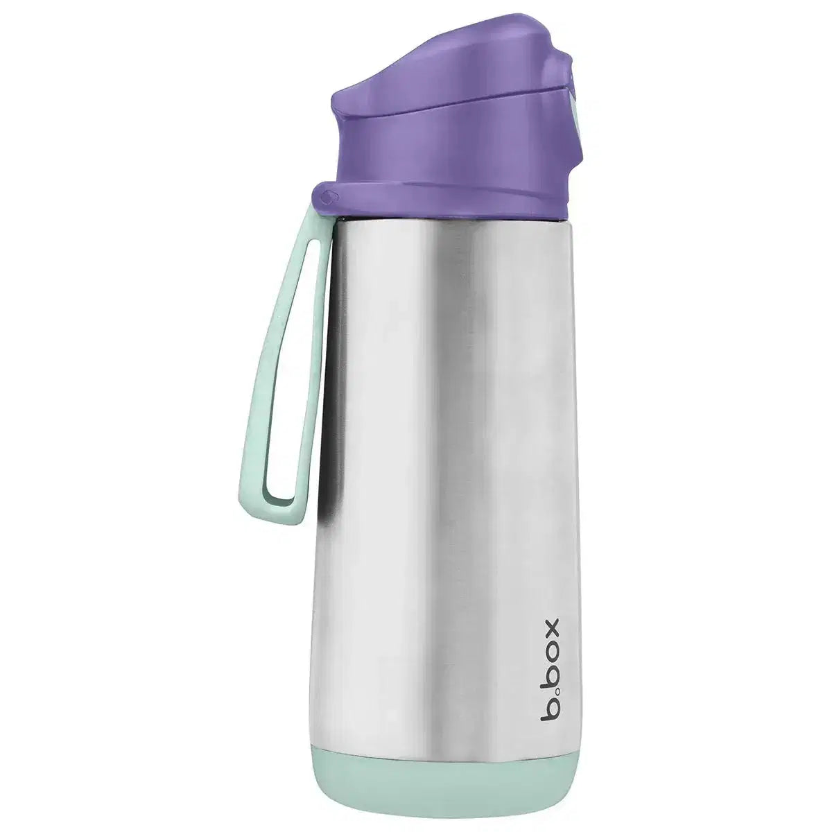 b.box 500ml insulated drink bottle with purpel sport spout lid and stainless steel body