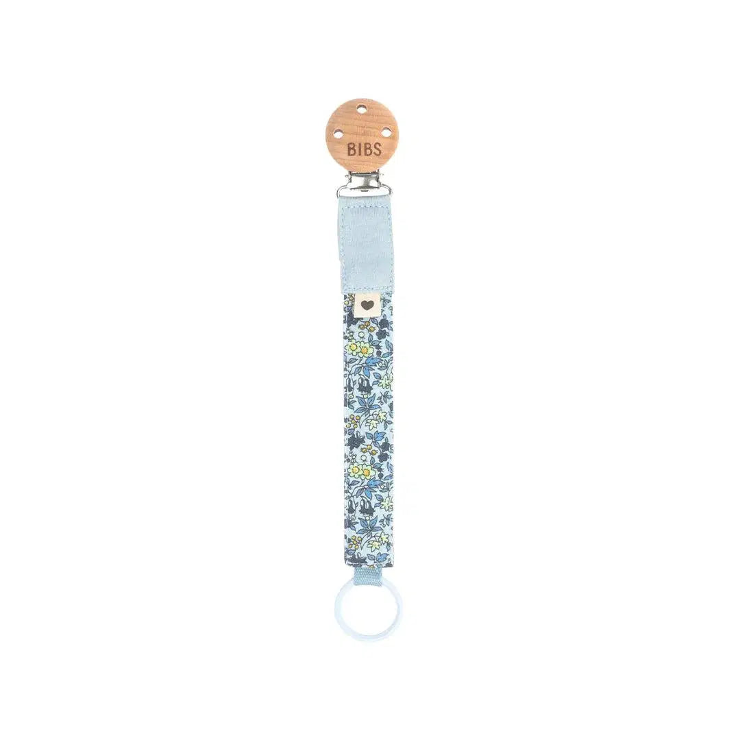 BIBS Liberty Pacifier Clip Chamomile Lawn Violet Sky