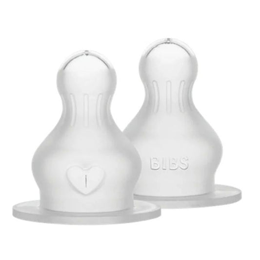 BIBS Bottle Replacement Nipple, Silicone (2pk). (More Sizes)