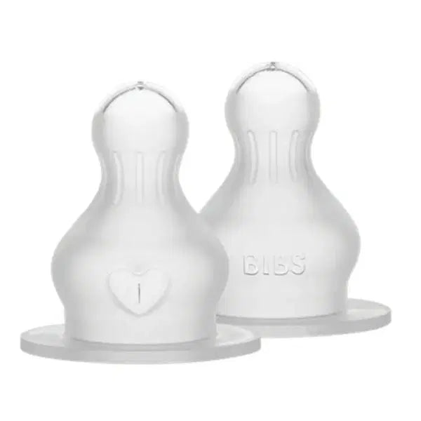 BIBS Bottle Replacement Nipple Silicone 2pk