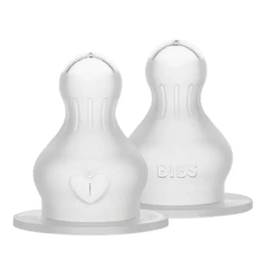 BIBS Bottle Replacement Nipple Silicone 2pk
