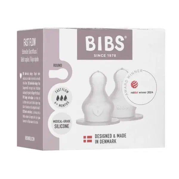 BIBS Bottle Replacement Nipple Silicone 2pk