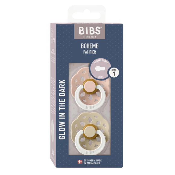 BIBS Boheme, S1, GLOW - Blush/Vanilla - (2pk)