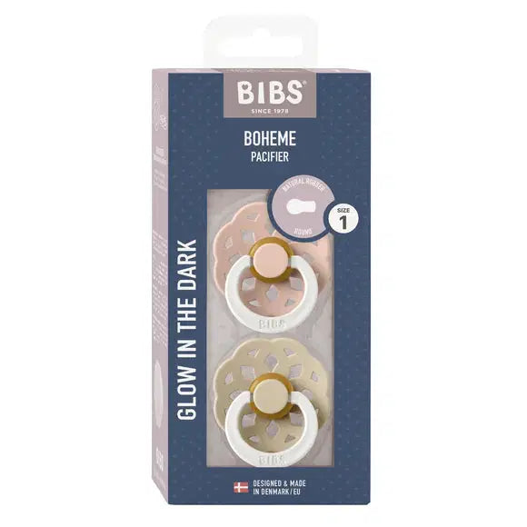 BIBS Boheme, S1, GLOW - Blush/Vanilla - (2pk)