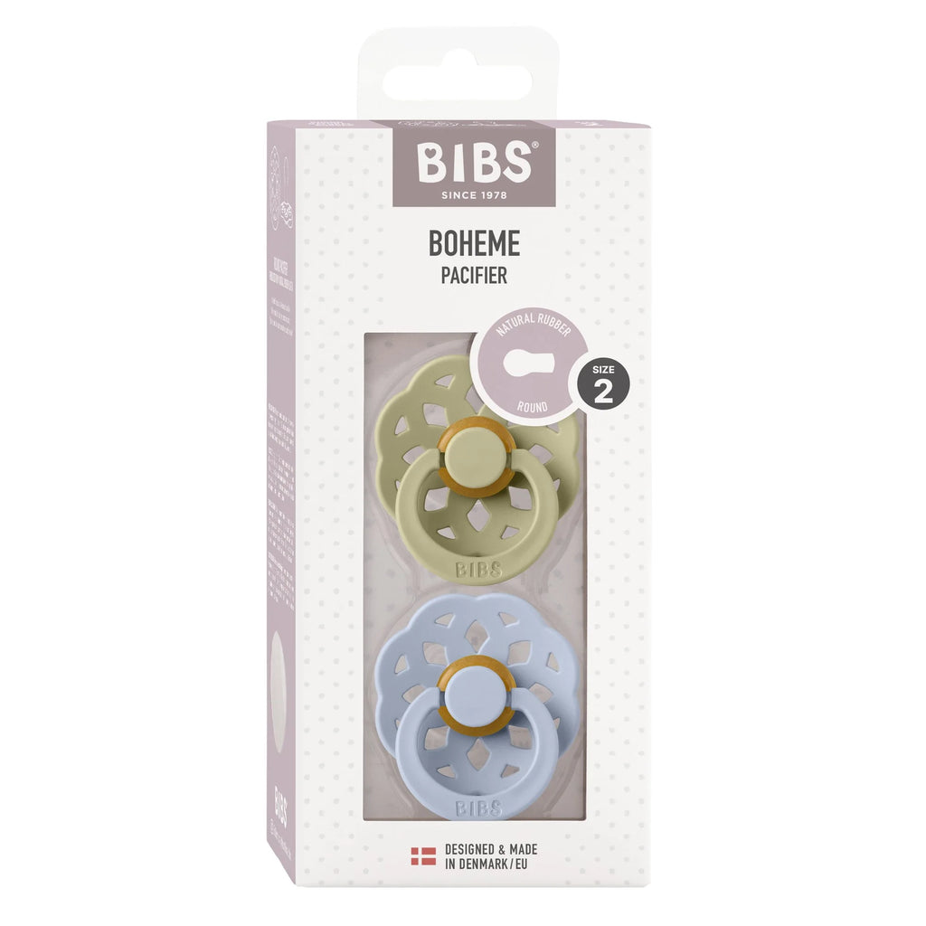 BIBS Boheme, S2 - Khaki/Dusty Blue - (2pk)