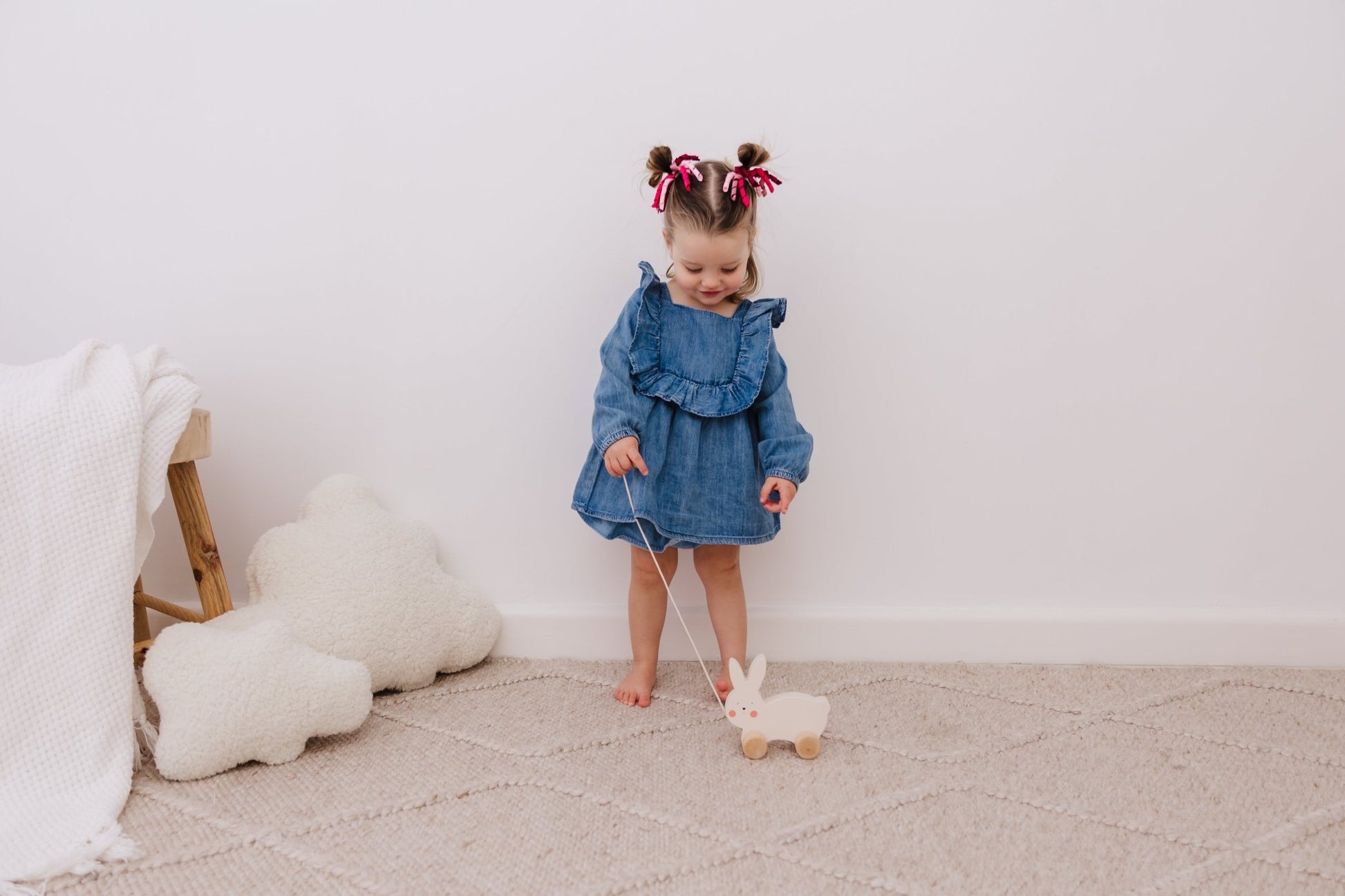 BUBBLE WOODEN RABBIT PULL ALONG - Bubs Universe