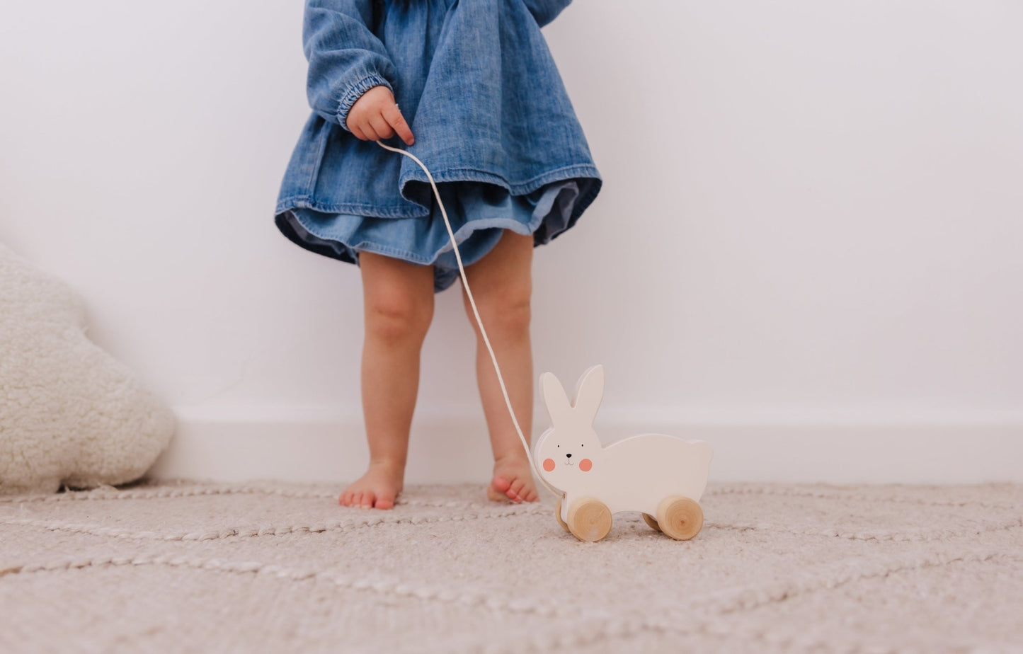 BUBBLE WOODEN RABBIT PULL ALONG - Bubs Universe