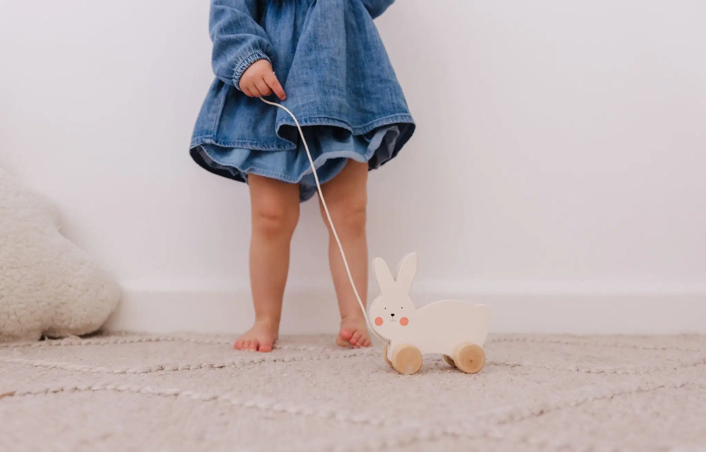 BUBBLE WOODEN RABBIT PULL ALONG - Bubs Universe