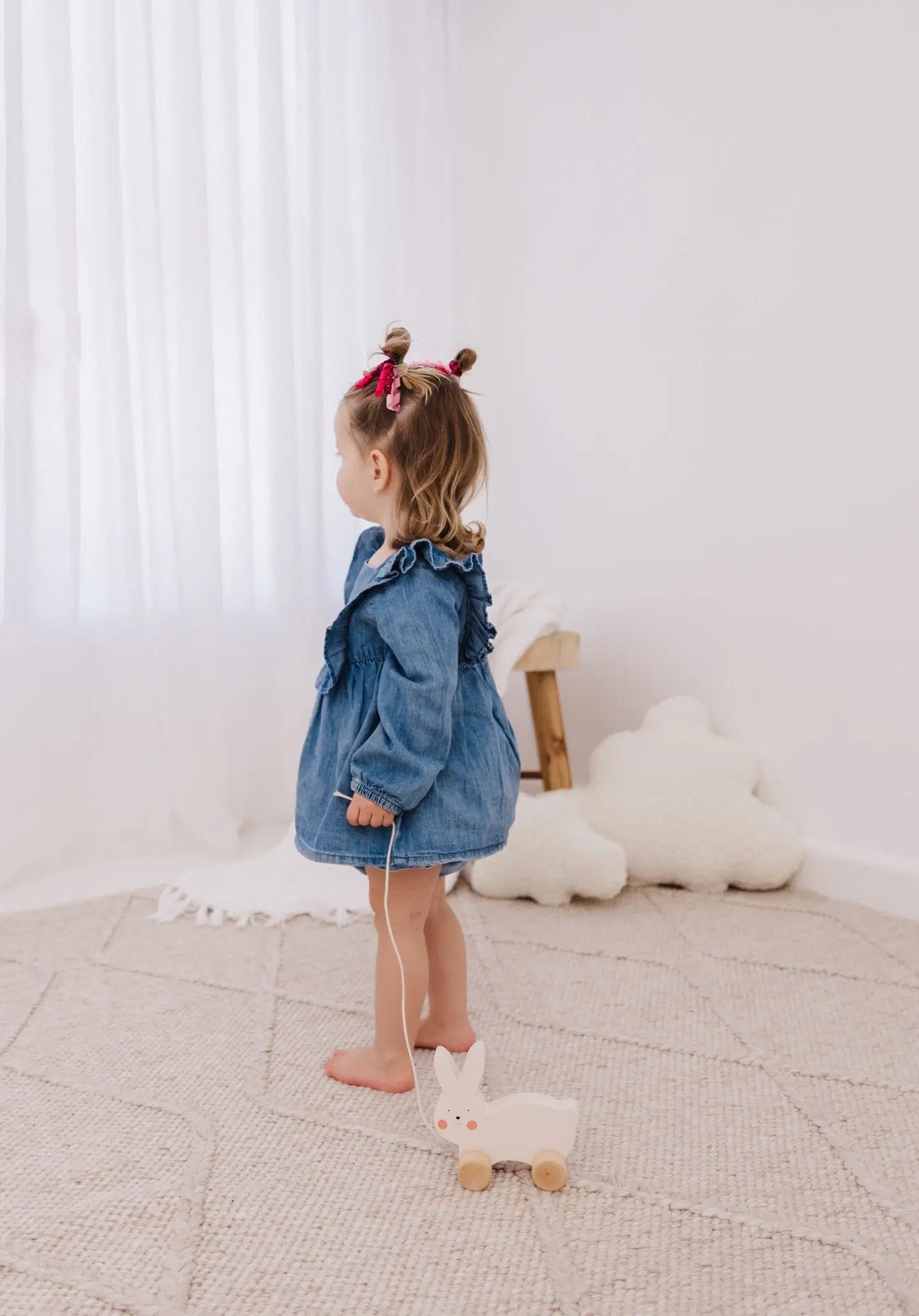 BUBBLE WOODEN RABBIT PULL ALONG - Bubs Universe