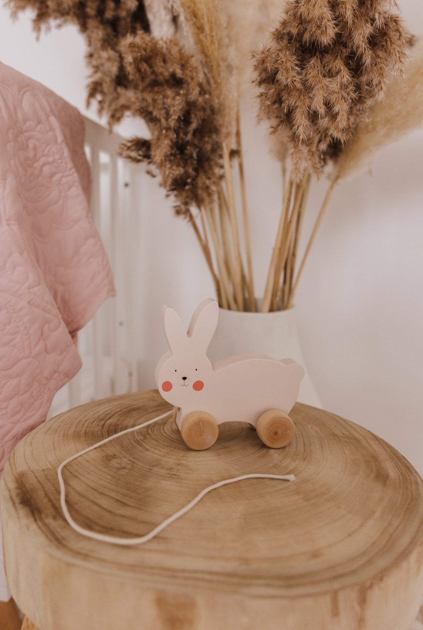 BUBBLE WOODEN RABBIT PULL ALONG - Bubs Universe