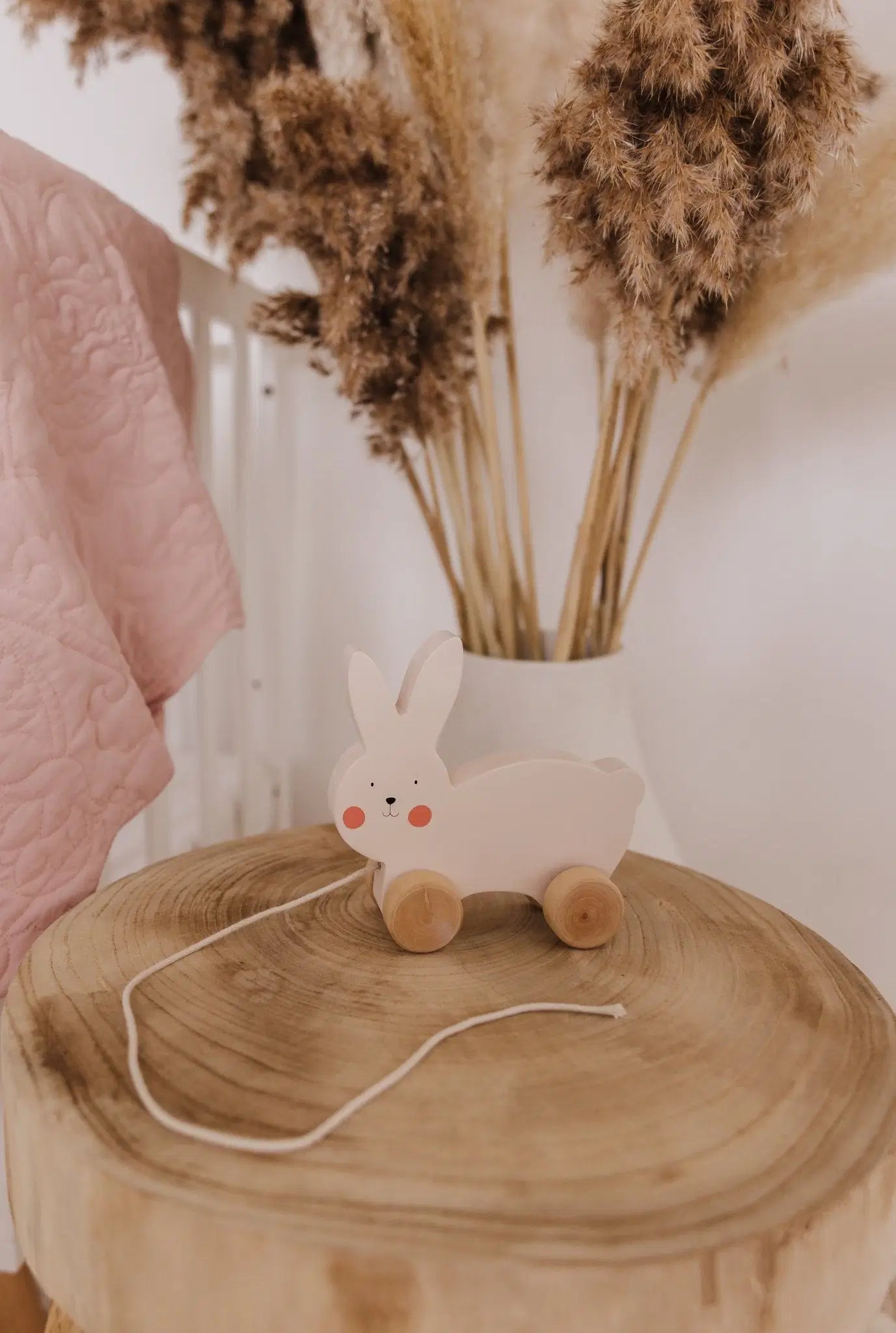 BUBBLE WOODEN RABBIT PULL ALONG - Bubs Universe