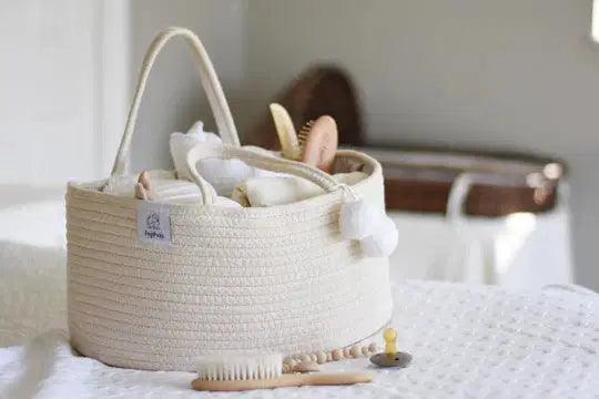 Fephas Rope Diaper Caddy Off White