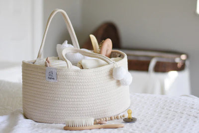 FEPHAS Rope Diaper Caddy | Off White