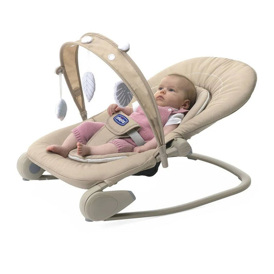 CHICCO Rocker: Hoopla Bouncer Re Lux Beige - Bubs Universe